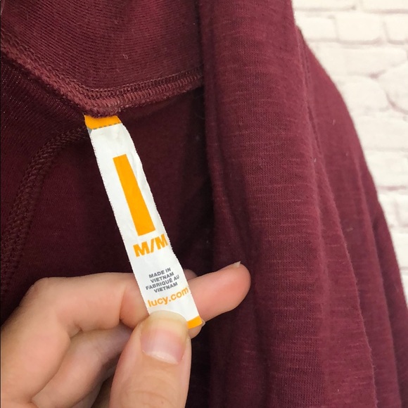 Lucy Burgundy/Wine red open jacket with pockets - Picture 3 of 6